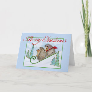 Egel Sled Holiday Kaart