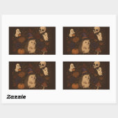 egel spookbos 2 rechthoekige sticker (Vel)