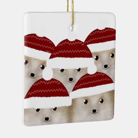 Egel Square Ceramic Ornament (Rechts)