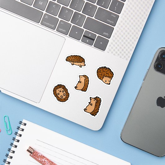 Egel Sticker (Laptop met iPhone)