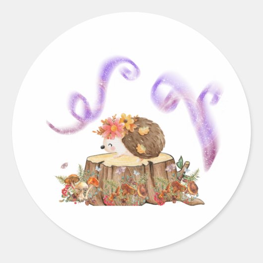 Egel-sticker Ronde Sticker (Voorkant)