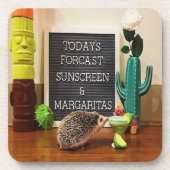 Egel Sunscreen en Margaritas Bier Onderzetter (Voorkant)