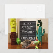 Egel Sunscreen en Margaritas Briefkaart (Voorkant / Achterkant)