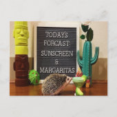 Egel Sunscreen en Margaritas Briefkaart (Voorkant)