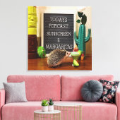 Egel Sunscreen en Margaritas Canvas Afdruk (Insitu (Woonkamer))