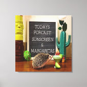 Egel Sunscreen en Margaritas Canvas Afdruk (Voorkant)