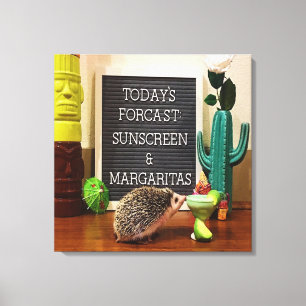 Egel Sunscreen en Margaritas Canvas Afdruk