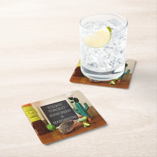 Egel Sunscreen en Margaritas Kartonnen Onderzetters (Insitu)