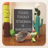 Egel Sunscreen en Margaritas Kartonnen Onderzetters (Voorkant)