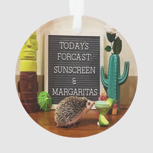 Egel Sunscreen en Margaritas Ornament (achterkant)