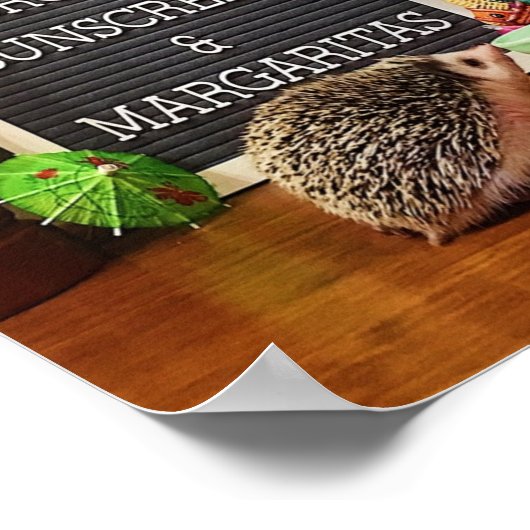 Egel Sunscreen en Margaritas Poster (Hoek)