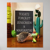 Egel Sunscreen en Margaritas Poster (Voorkant)
