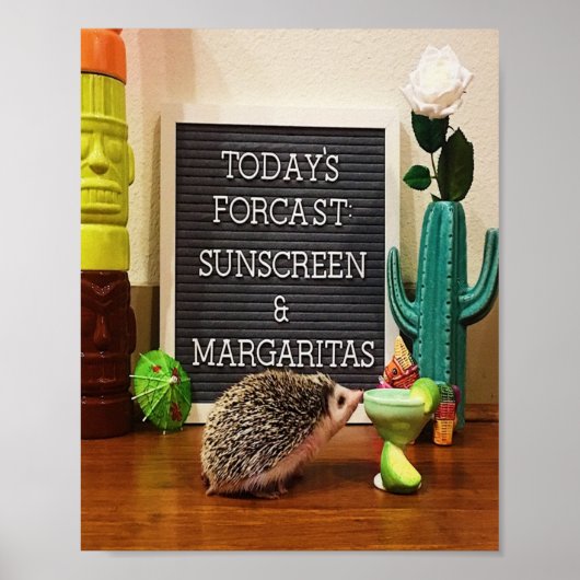 Egel Sunscreen en Margaritas Poster (Voorkant)
