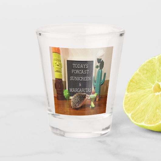 Egel Sunscreen en Margaritas Shot Glas (Voorkant)