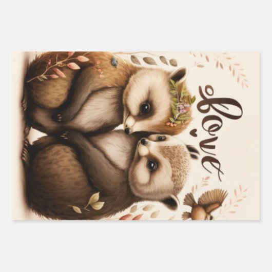 egel uit liefde inpakpapier vel (Voorkant)