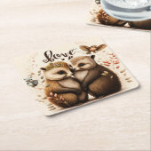 egel uit liefde kartonnen onderzetters (Schuin)