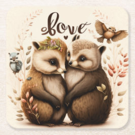 egel uit liefde kartonnen onderzetters