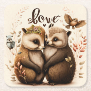egel uit liefde kartonnen onderzetters