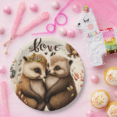 egel uit liefde papieren bordje (Feest)