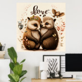 egel uit liefde poster (Thuiskantoor)