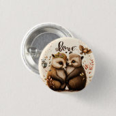 egel uit liefde ronde button 3,2 cm (Voorkant /achterkant)