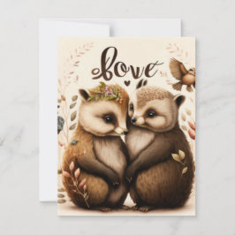 egel uit liefde RSVP kaartje