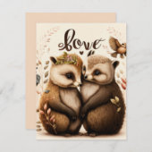 egel uit liefde RSVP kaartje (Voorkant / Achterkant)