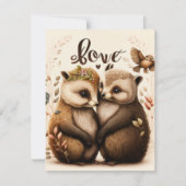 egel uit liefde RSVP kaartje (Voorkant)