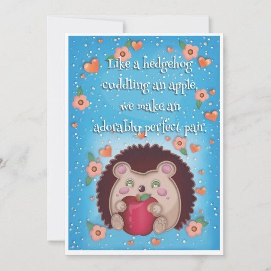 Egel Valentijnskaart Feestdagenkaart (Voorkant)
