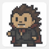 egel-vampierblad vierkante sticker (Voorkant)