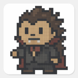 egel-vampierblad vierkante sticker