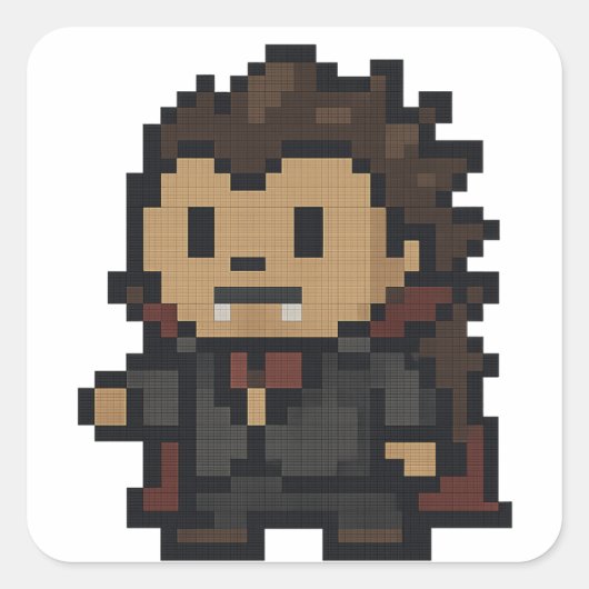 egel-vampierblad vierkante sticker (Voorkant)