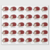 Egel Verjaardag Cadeaupapier (Vlak)