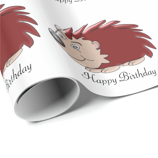 Egel Verjaardag Cadeaupapier (Rol Hoek)