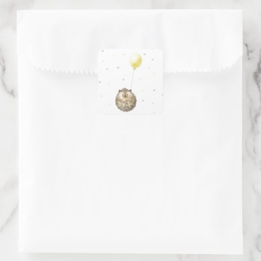 Egel Vierkante Sticker (Tas)