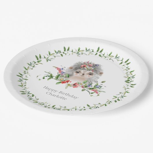 Egel Waterverf Floral - Speciaal papier Papieren Bordje (Gekanteld)