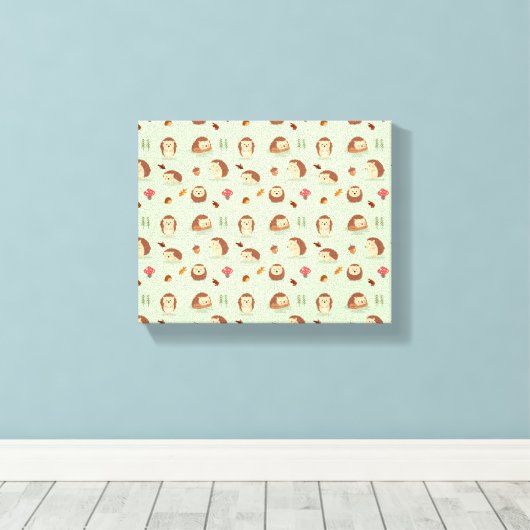 Egel wereld canvas afdruk (Insitu (Houten vloer))