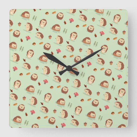 Egel wereld vierkante klok (Voorkant)