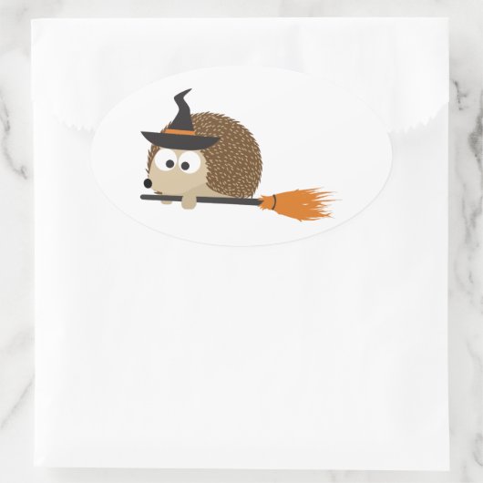 Egel Witch Ovale Sticker (Tas)