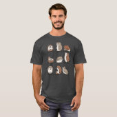 Egel Yoga grappige vrienden T-shirt (Voorkant volledig)