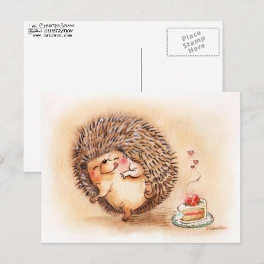 Egel Yum Briefkaart (Voorkant / Achterkant)