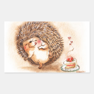 Egel Yum! Rechthoekige Sticker