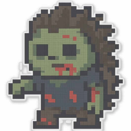 Egel Zombie 6x6 Sticker (Voorkant)