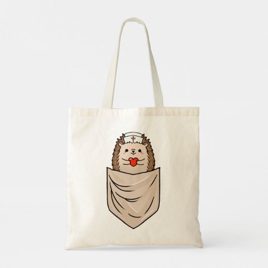 Egel zurig in paketkinderverpleegkundige, langwerp tote bag (Achterkant)