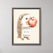 Egelappel Hart Canvas Afdruk (Voorkant)