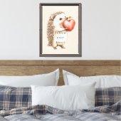 Egelappel Hart Canvas Afdruk (Insitu (Slaapkamer))