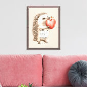 Egelappel Hart Canvas Afdruk (Insitu (Woonkamer))