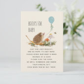 Egelboeken voor babyschimmels Ballon Jongen Kaart (Staand voorkant)