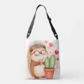 Egelcactus Aquarel Cheers Crossbody Tas (Achterkant)