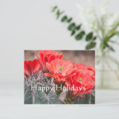 Egelcactus ,Prettig Kerstfeest Feestdagenkaart (Staand voorkant)